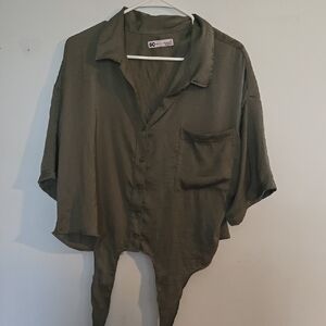 Womens Olive Green Shirt